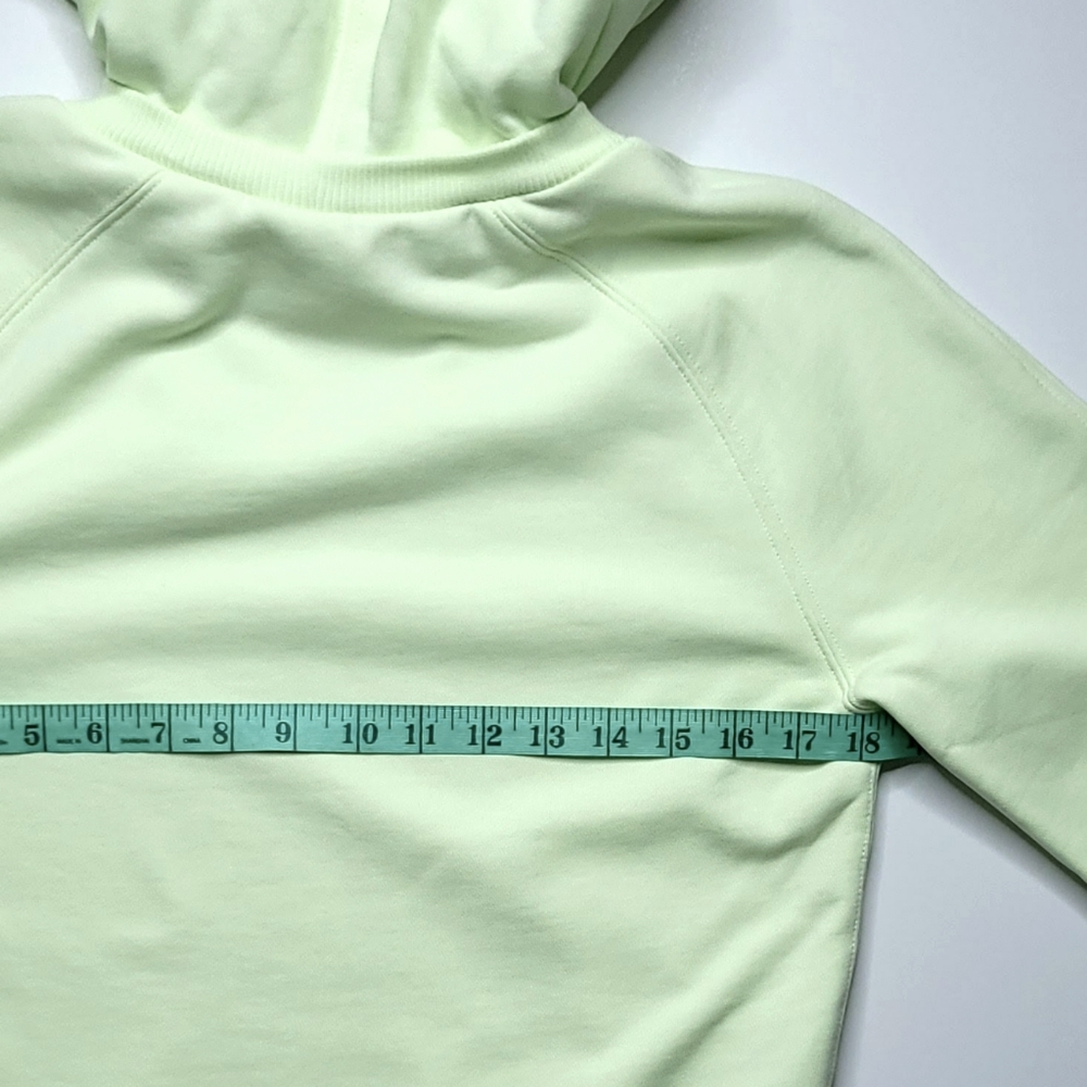 Helmut Lang Embroidered French Cotton Terry Hoodie Neon Lime Women's XS - Picture 13 of 15
